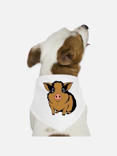 Guinea Pig T-shirt Gift - Dog Bandana - white - Front