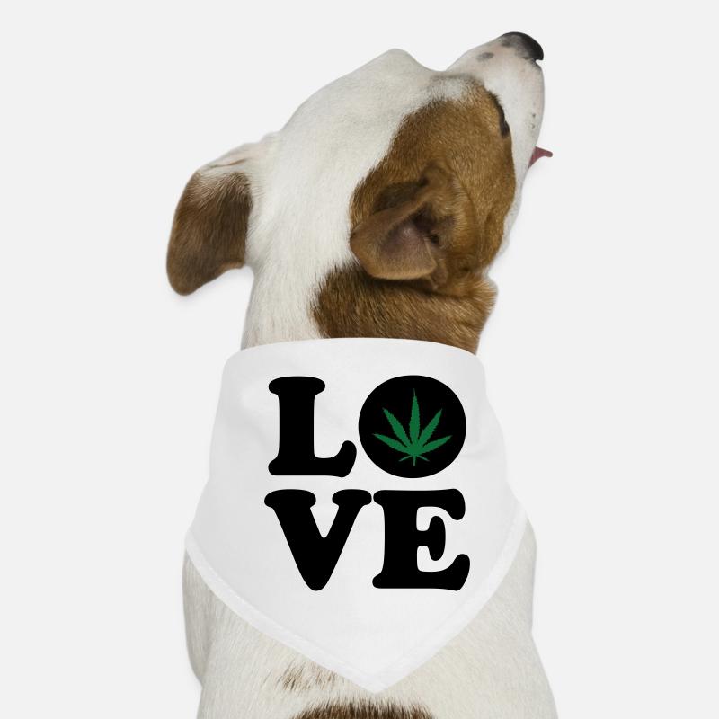 Love weed cannabis  Bandana pour chien