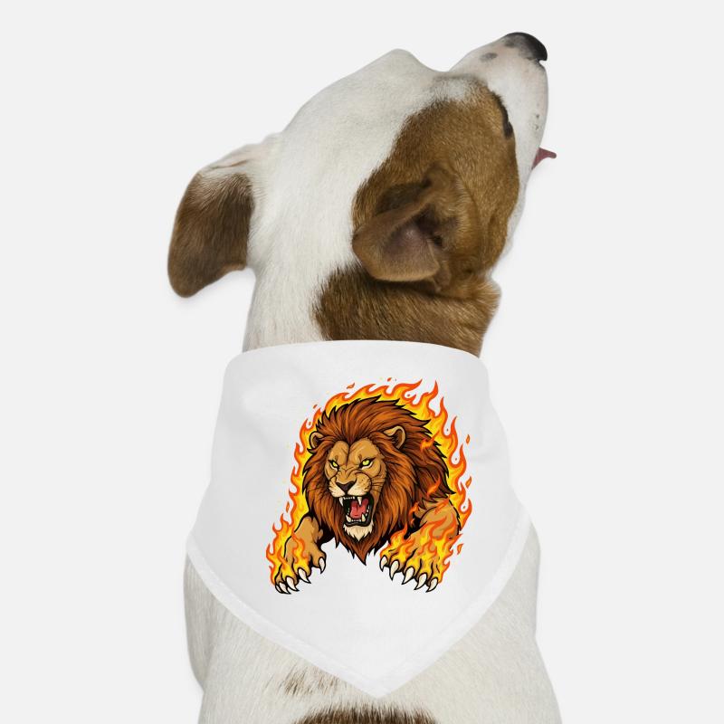 Lion in Flames Dog Bandana