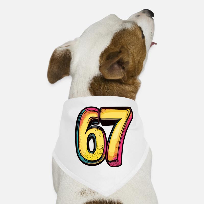 67 Numéro Coloré Bandana pour chien