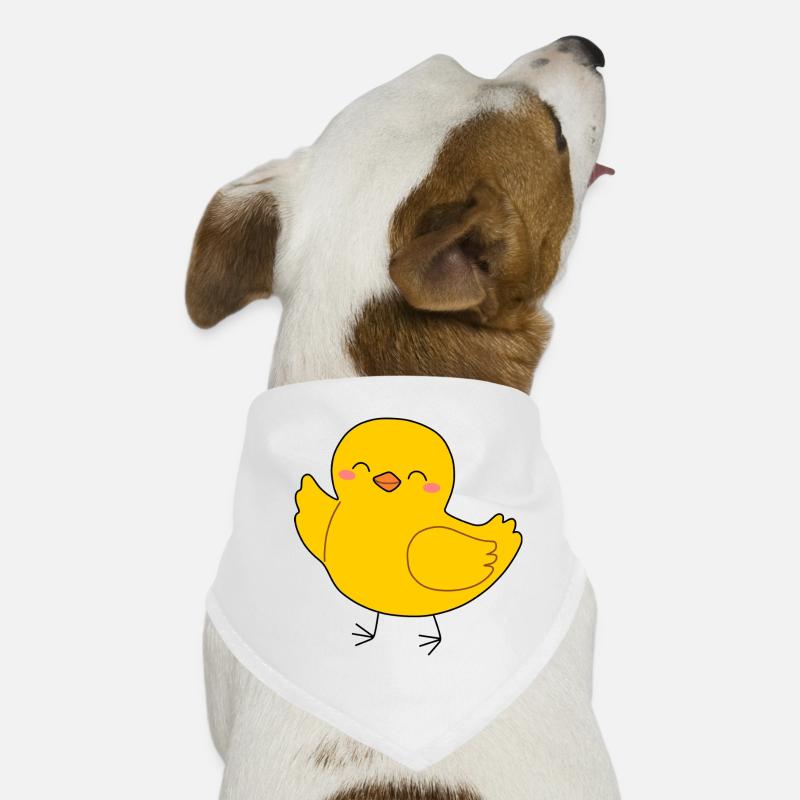 Dessin animé de la Poussin Jaune Joyeuse Bandana pour chien