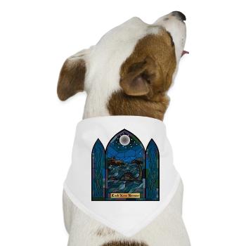 Loch Ness Monster Buntglas - Hunde-Bandana - Weiß - Vorne