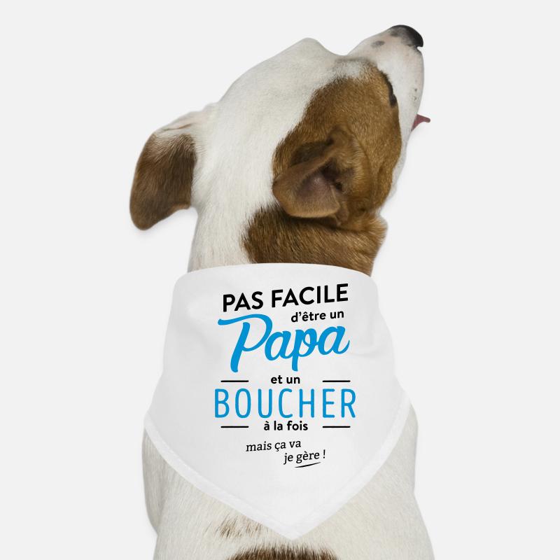 Papa boucher - Bandana pour chien - blanc