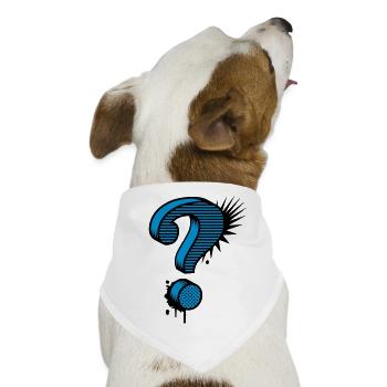 Fragezeichen Graffiti - Hunde-Bandana - Weiß - Vorne