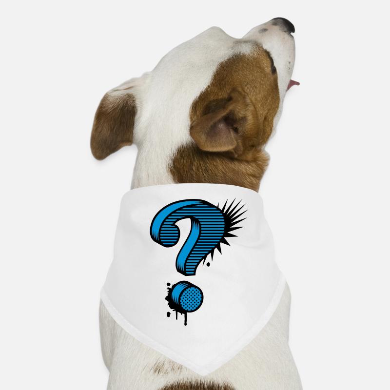 A question mark graffiti Dog Bandana