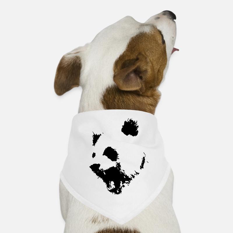 Panda - Hunde-Bandana - Weiß