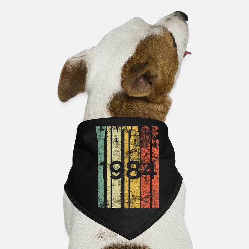 Idée de cadeau d'année de naissance d'année de naissance rétro 1984 Bandana pour chien