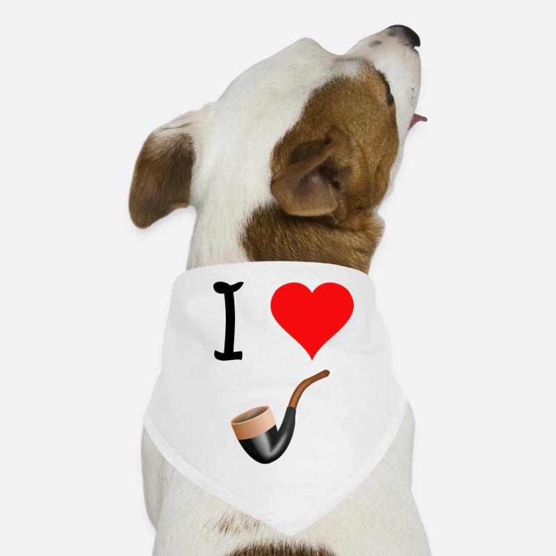 J'aime la pipe Bandana pour chien