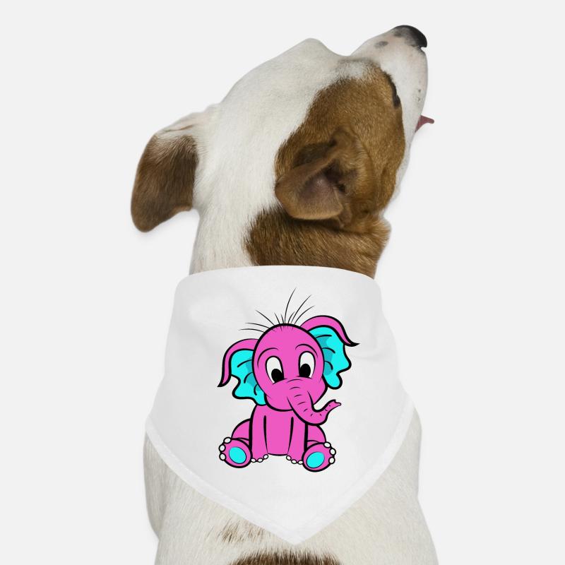 Éléphant rose Bandana pour chien