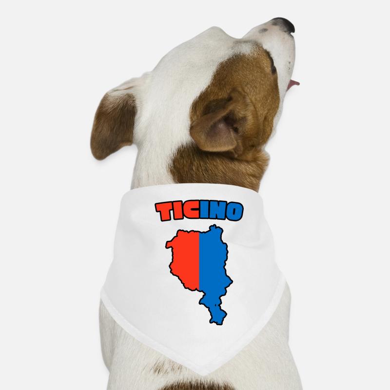 Ticino Map Red-Blue Dog Bandana