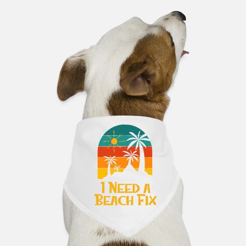 I Need a Beach Fix Vacation Summer Trip Tropical Hunde-Bandana