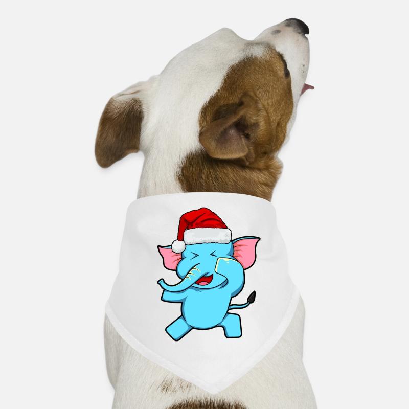 Zoo Animal Cadeau Dabbing Père Noël Eléphant Bandana pour chien