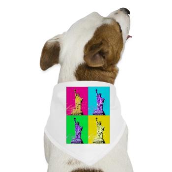 Freedom PopArt Quadri - Hunde-Bandana - Weiß - Vorne