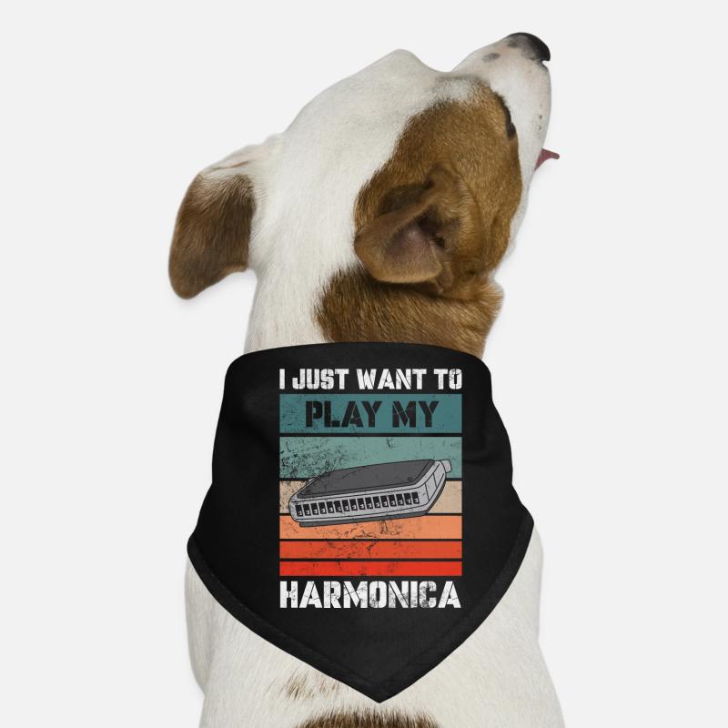 Je veux juste jouer de mon harmonica Bandana pour chien