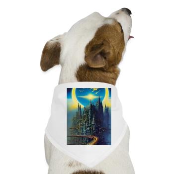 Leuchtende Zitadelle mit blauem Himmel - Hunde-Bandana - Weiß - Vorne