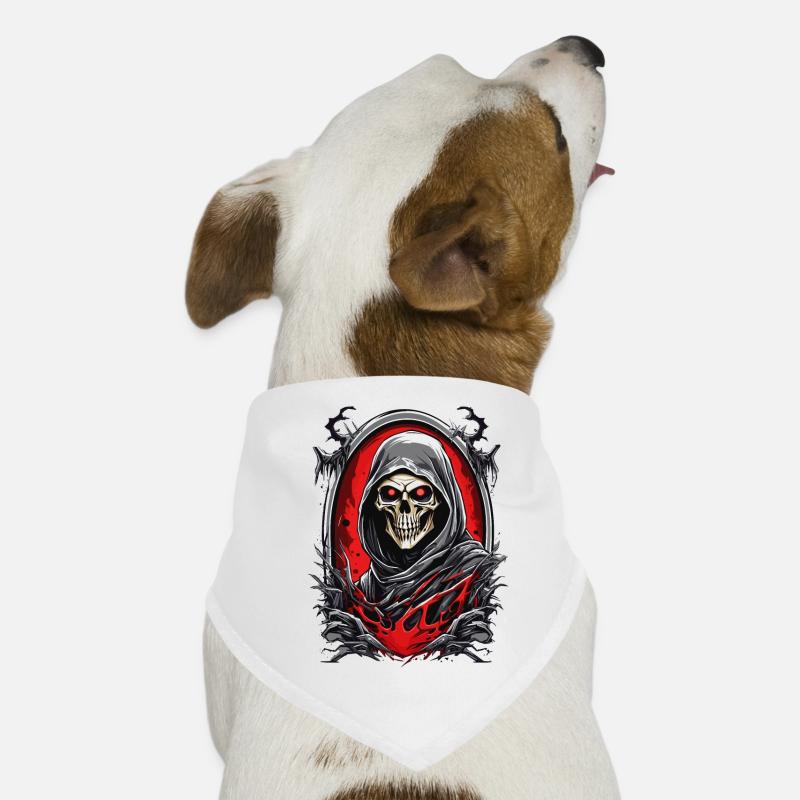 Sensenmann Schädel Hunde-Bandana