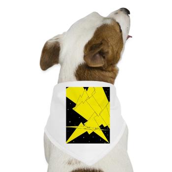Zackenlicht Berge Kontrast - Hunde-Bandana - Weiß - Vorne