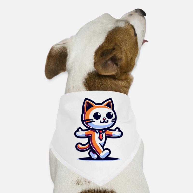 Katze mit Krawatte Hunde-Bandana