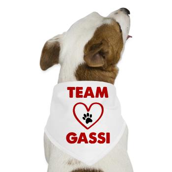 team gassi - Hunde-Bandana - Weiß - Vorne