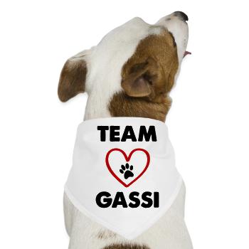 team gassi - Hunde-Bandana - Weiß - Vorne