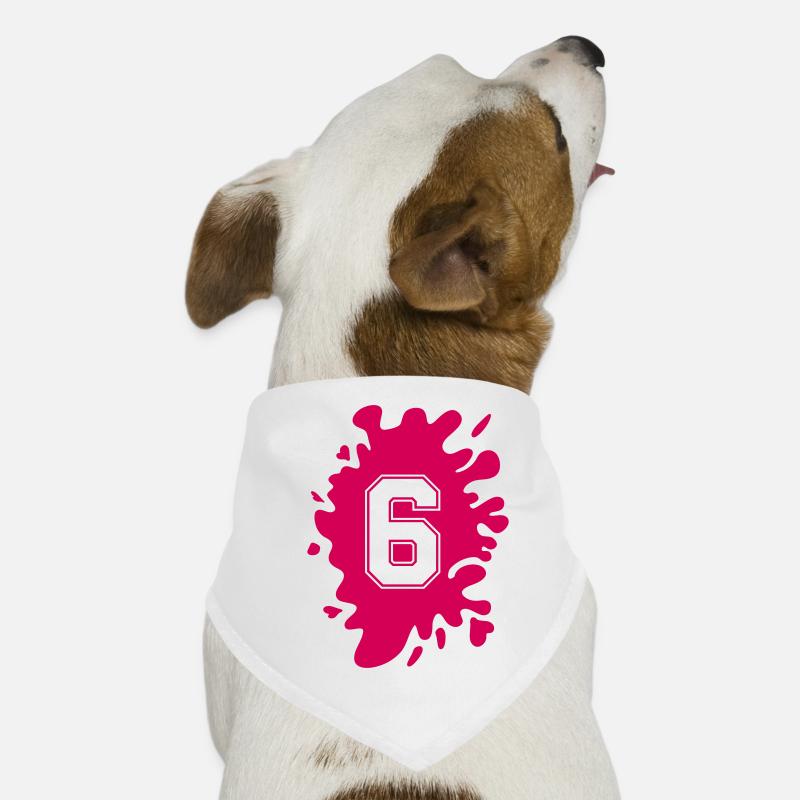 klecks 6 - Hunde-Bandana - Weiß