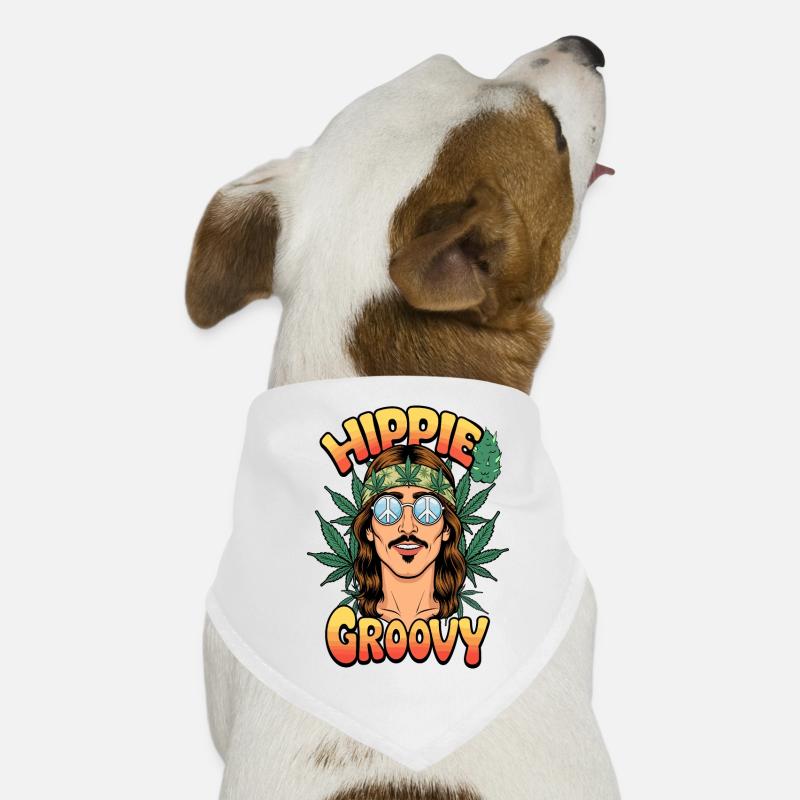 Hippie mit Hanf Hunde-Bandana