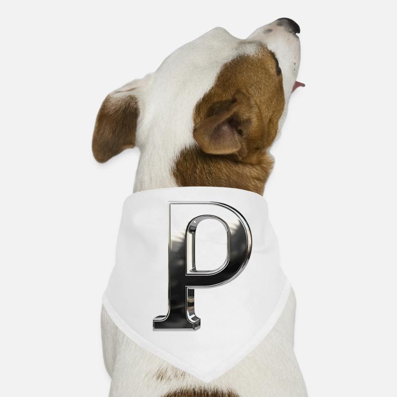 Chrome ,, P " Metallic Hunde-Bandana