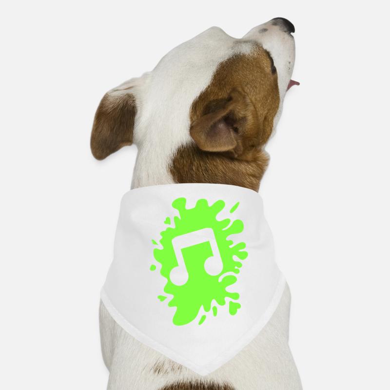 Musical note blobs Dog Bandana