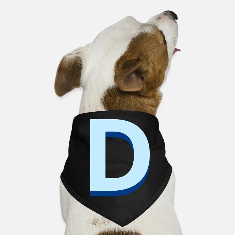 Pop und moderner blauer Buchstabe d Hunde-Bandana
