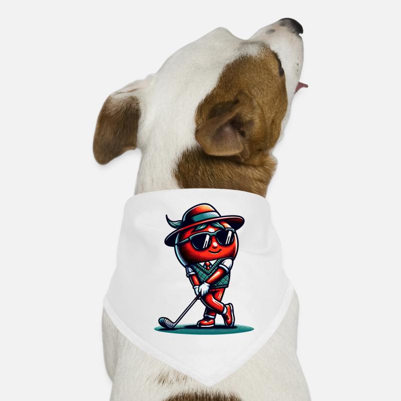 Swing de tomates de golf amusant avec style Bandana pour chien