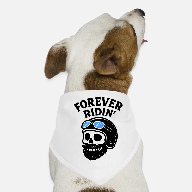 Biker Skull Motorcycle Dog Bandana