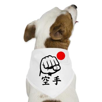 Karate Faust / Fist - Hunde-Bandana - Weiß - Vorne