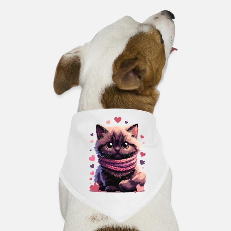 Chaton douillet écharpe rose Bandana pour chien