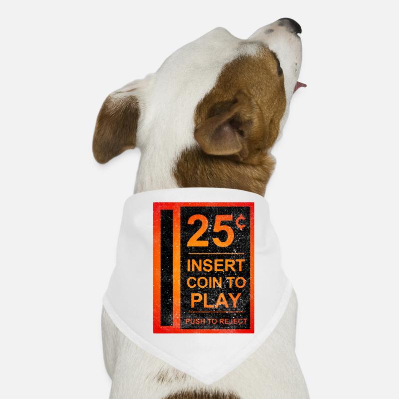 Insert Coin Retro Arcade Videogame Bartop Funny Dog Bandana