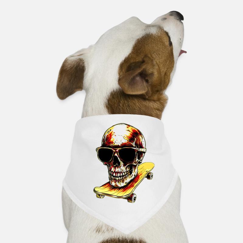 Skull Skateboarder Dog Bandana