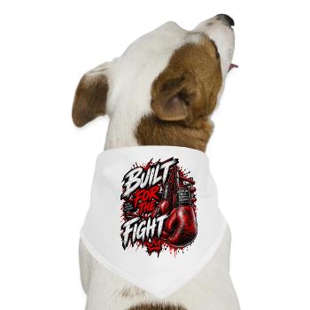 Gebaut für den Kampf - Hunde-Bandana - Weiß - Vorne