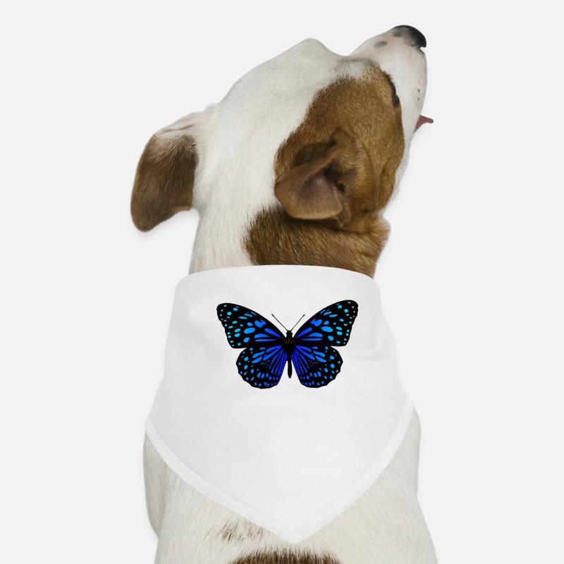 Schmetterling - Hunde-Bandana - Weiß