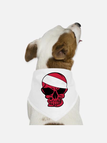 Anarcho Skull Anarchy anarchy - Dog Bandana - white