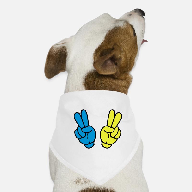 hand peace comic symbol frieden Hunde-Bandana