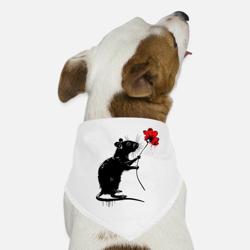 Ratte mit Blume Hunde-Bandana