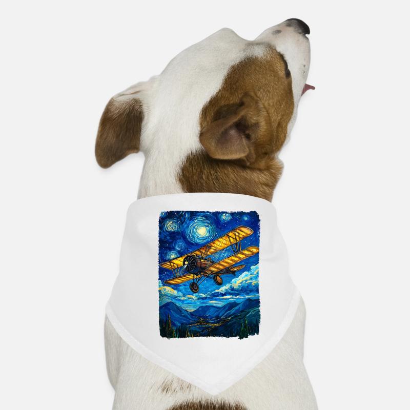 Aviation Pilot Vintage Airplane Dog Bandana