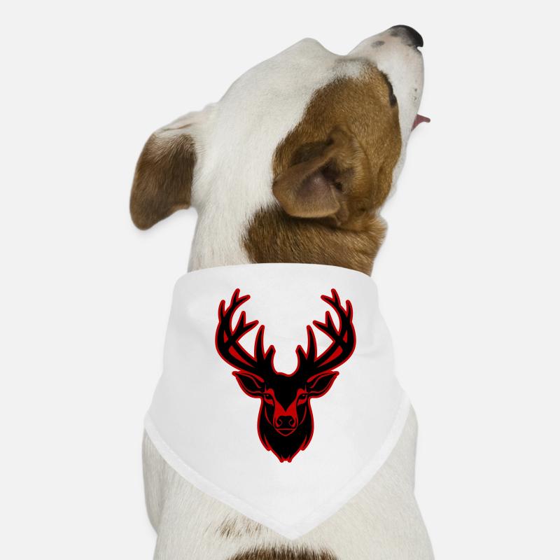 Deer Silhouette Head Dog Bandana