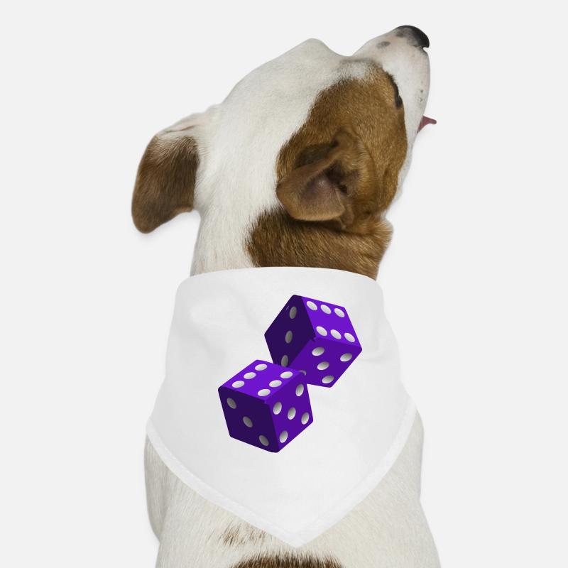 Dés violet avec chiffres blancs Bandana pour chien