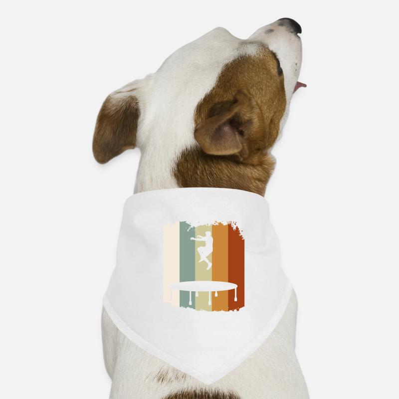 Beschäftigter Trampolin-Spring-Trampolinist - Hunde-Bandana - Weiß