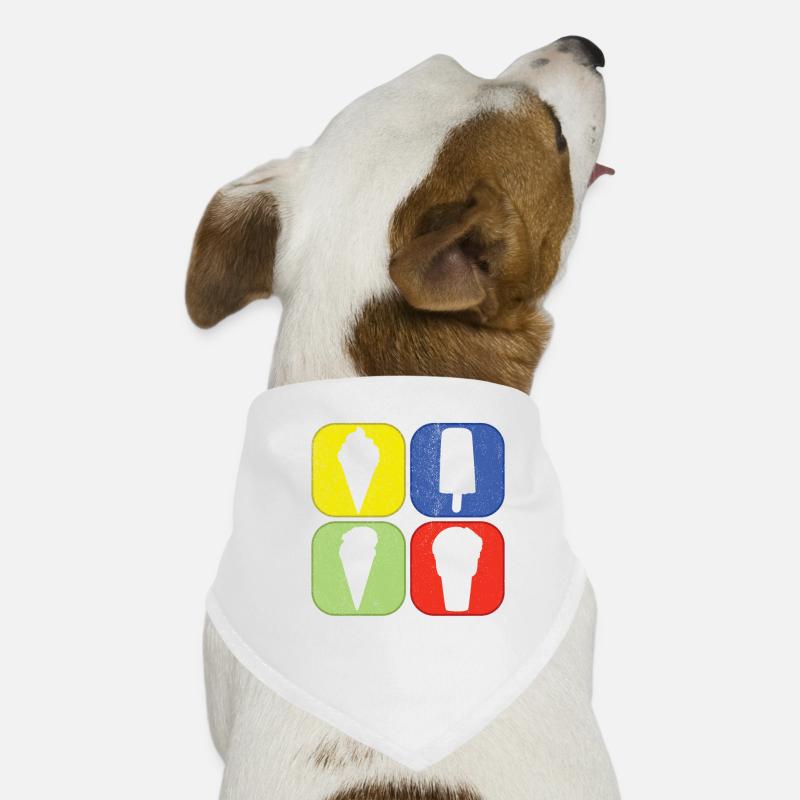 Eis Creme Sommer Strand Eiscreme Urlaub Vibes Hunde-Bandana