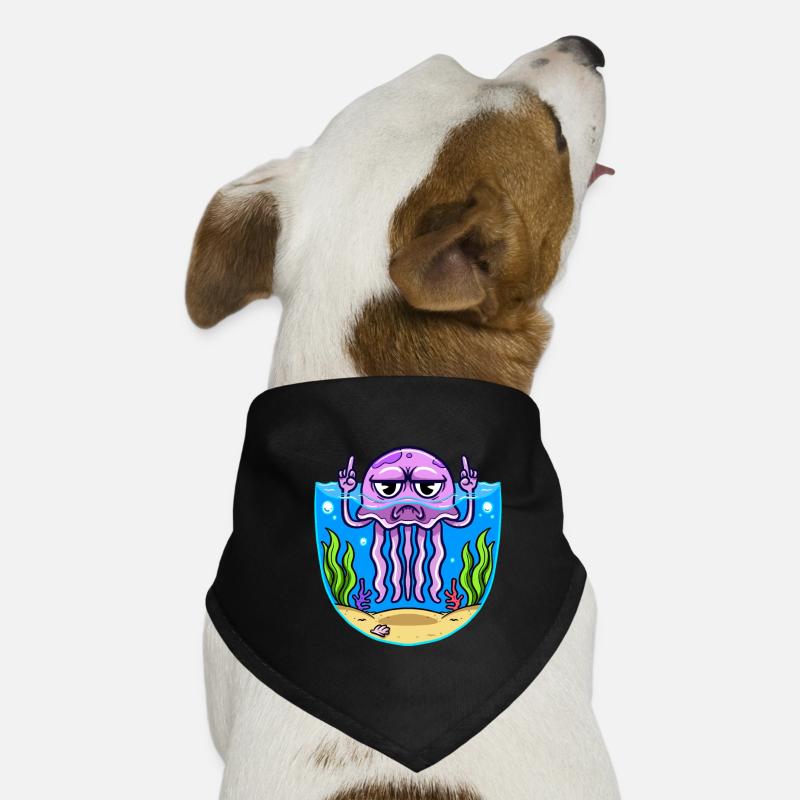 Jelly Fish Middle Finger Jellyfish Dog Bandana