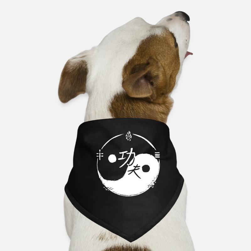 Kungfu Ying et Yang / 5 éléments / blanc Bandana pour chien
