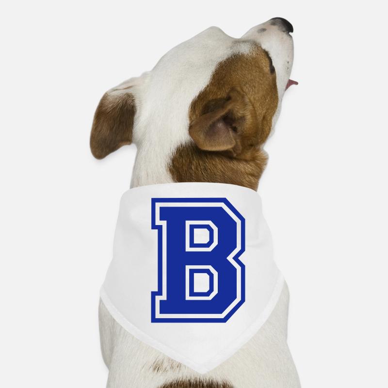 Buchstabe B - Hunde-Bandana - Weiß