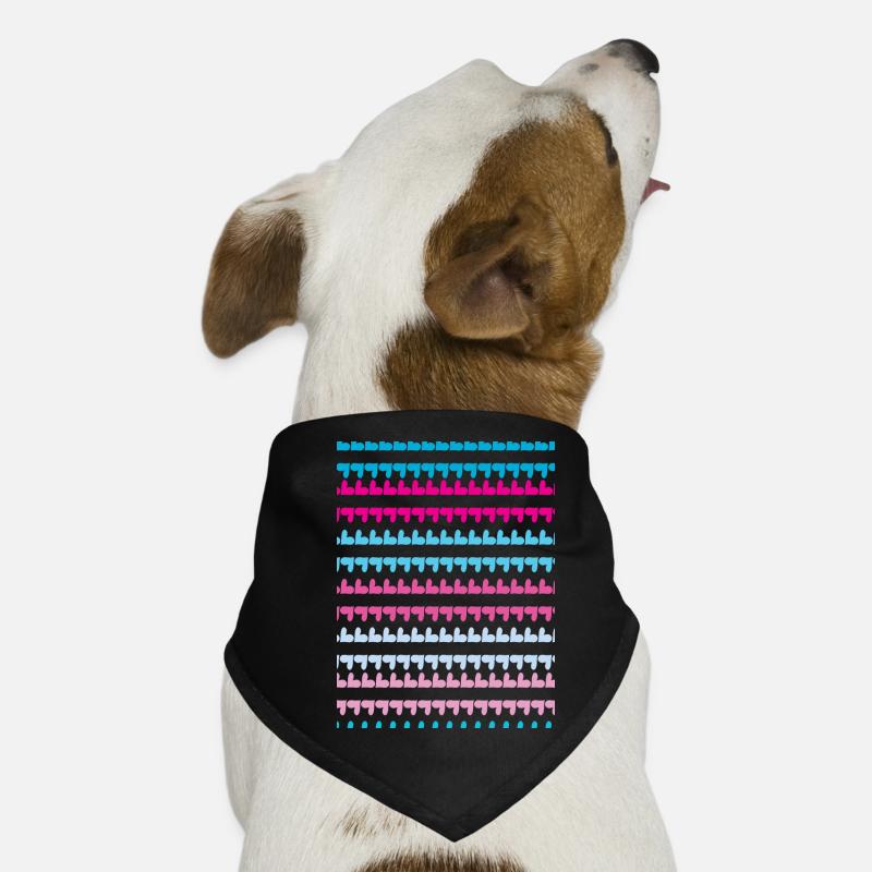 PINK BLUE HEARTS PATTERN Dog Bandana