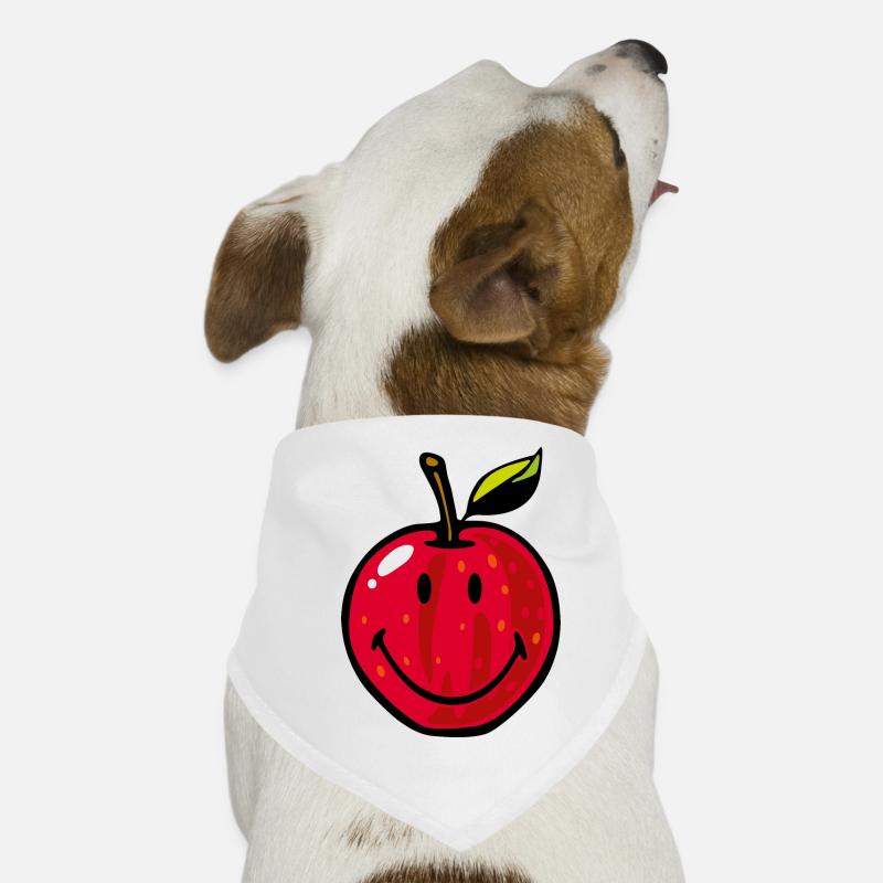 Smiley Red Apple Bandana pour chien